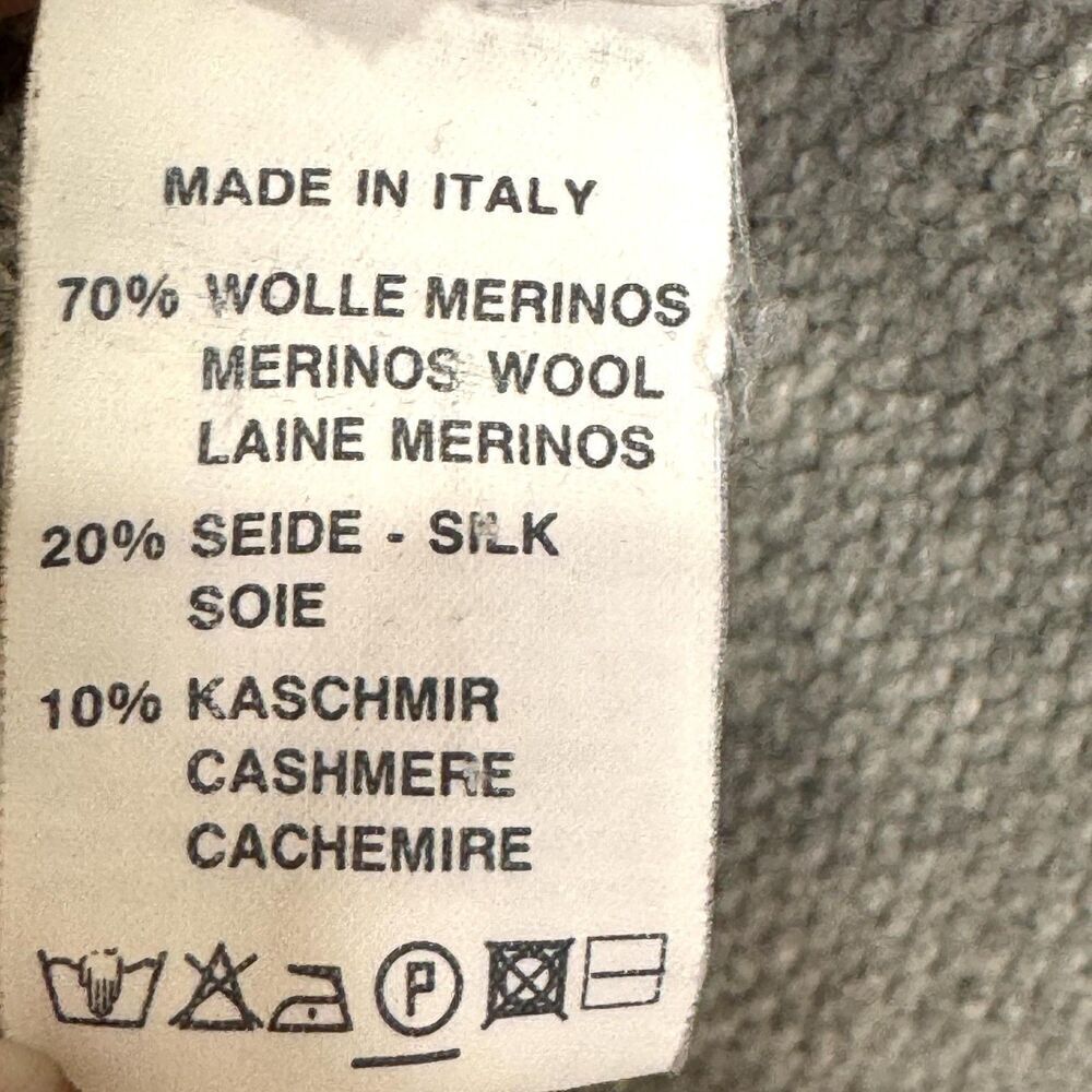 Rene Lezard Sweater Womens Small Button Front Merino Silk Cashmere Made Italy - Picture 6 of 8